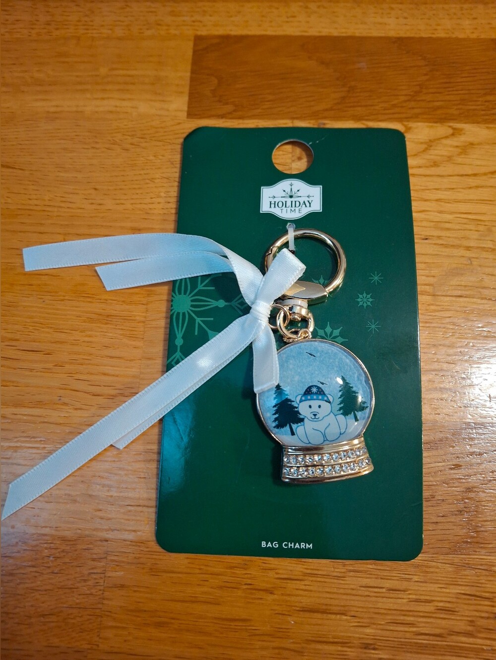 Holiday Time Embellished Bag Charm NWT
